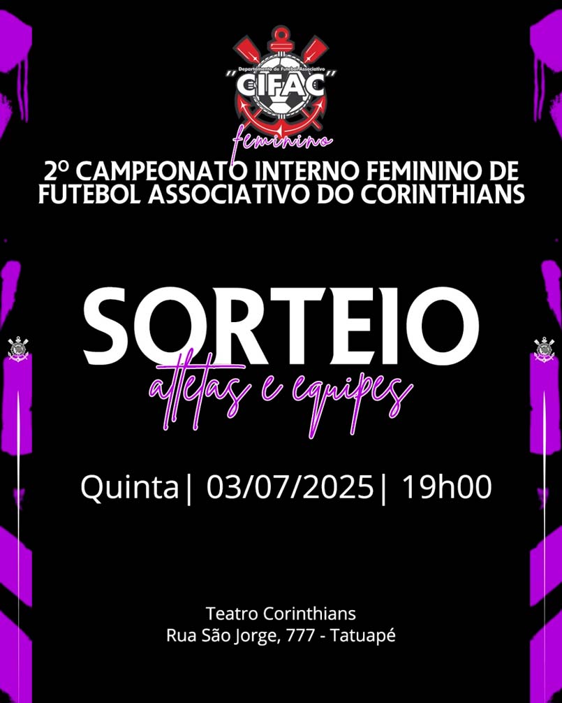 Convocação | Apresentação do CIFAC e Sorteio de Atletas e Equipes Femininas
