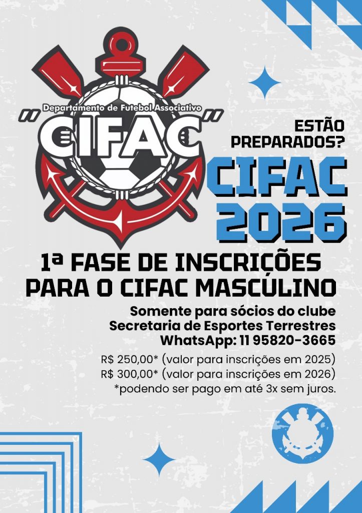 CIFAC 2026 - Inscrições para o CIFAC Masculino 2026