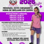 Avaliação CIFAC Feminino 2026 no Parque São Jorge: inscrições, horários, documentos e valores (07/03)