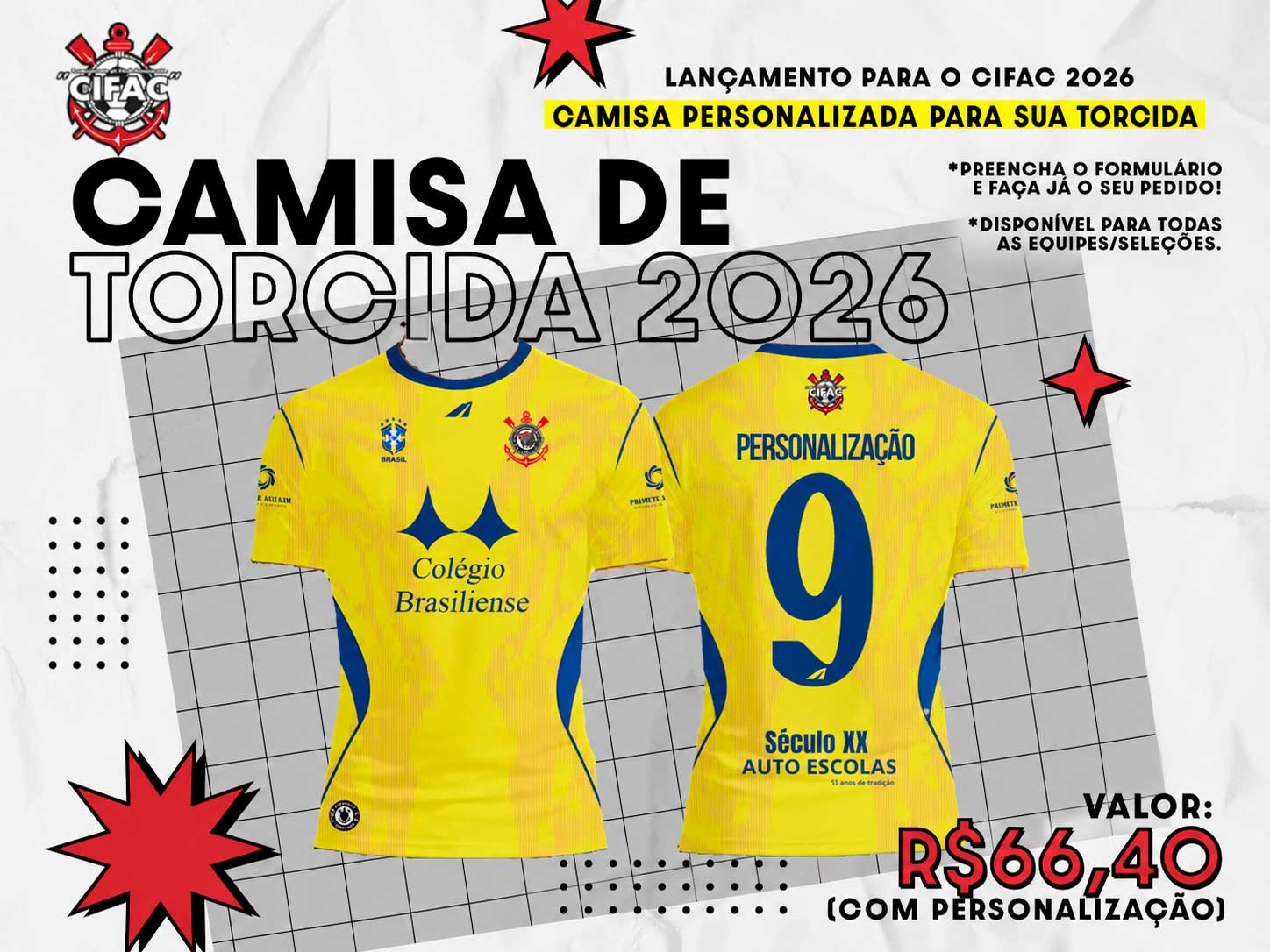 Camisas de Torcida do CIFAC 2026 são lançadas para fortalecer a união das famílias e o apoio aos atletas