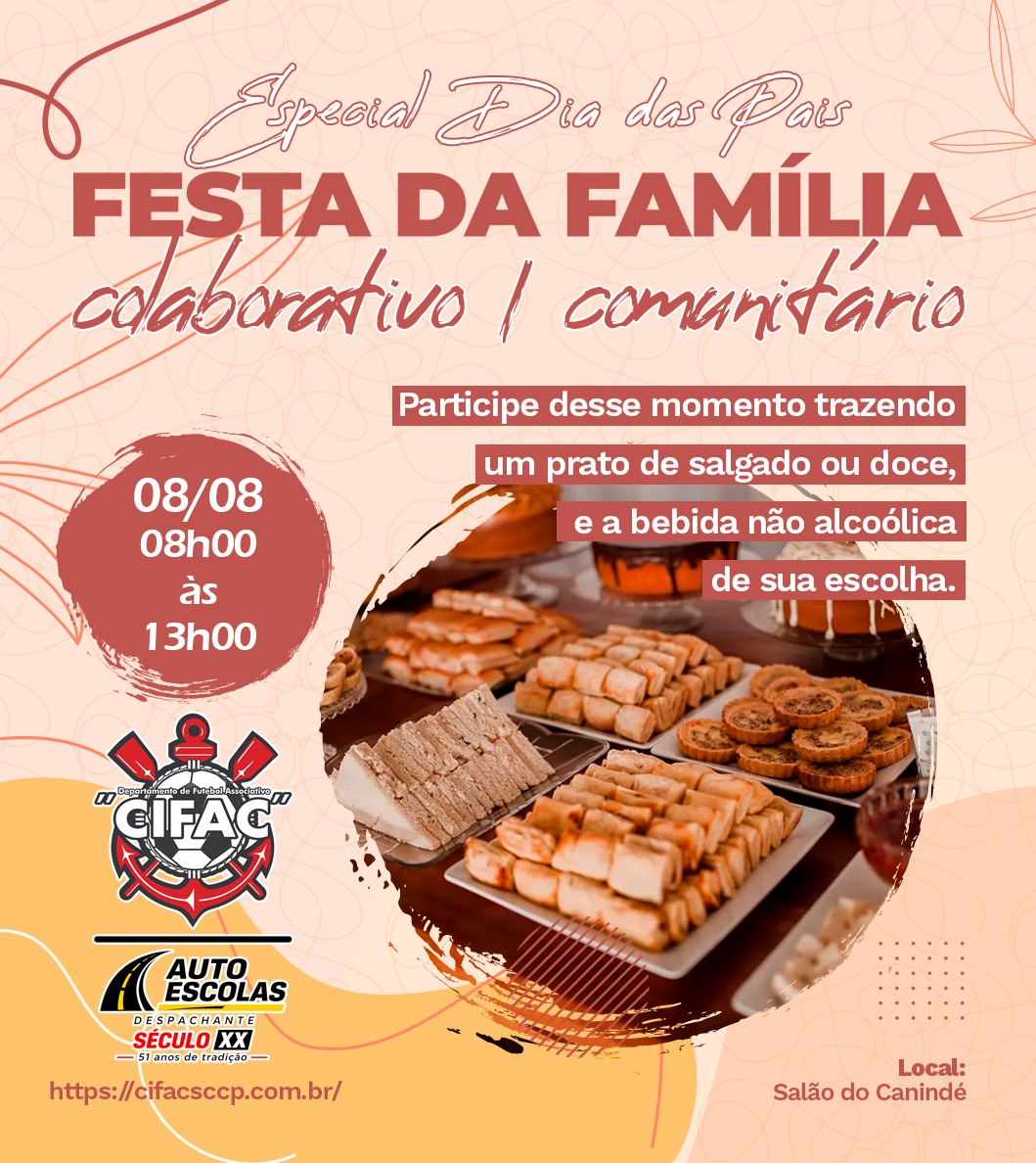 Festa da Família – Colaborativa e Comunitária “Especial Dia dos Pais”